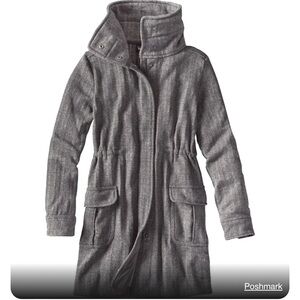 Patagonia sweater coat full zip gray knee length jacket